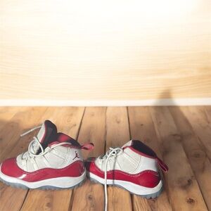 Jordan Kids Red and Gray Sneakers